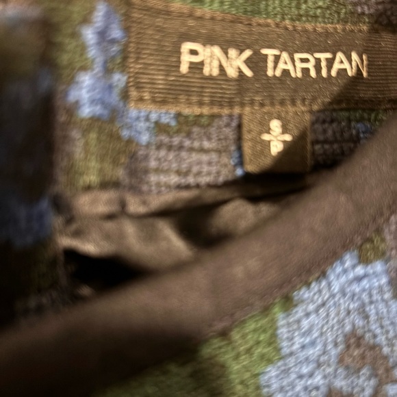 Pink Tartan Floral Sheath Dress Size S - Picture 6 of 7